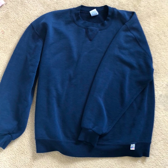 NAVY BLUE CREW- NECK SWEATER - Picture 1 of 4